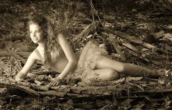 Girl, pose, background