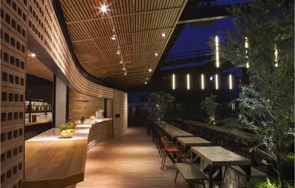 Lights, bar, stand, tables, Balmori