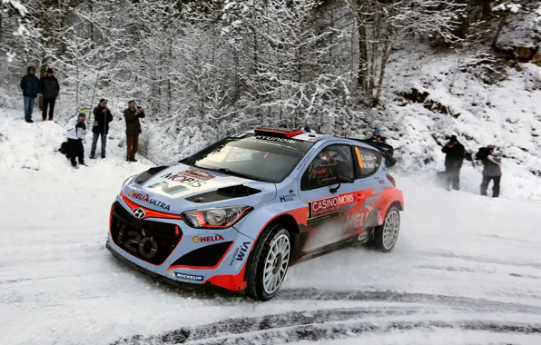 Turn, Hyundai, WRC, Snow, Rally, Monte Carlo, i20, 2015