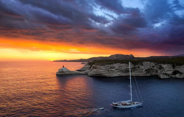 France, France, Corsica, Corsica, Boniface, Bonifacio, Sunset, Corsica Day