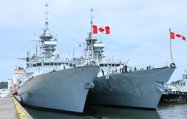 Frigates, visit, HMCS Ottava, HMCS Vankouver
