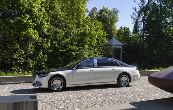 Picture Mercedes-Benz, Mercedes, Maybach, S-Class, side view, Mercedes-Maybach S 680