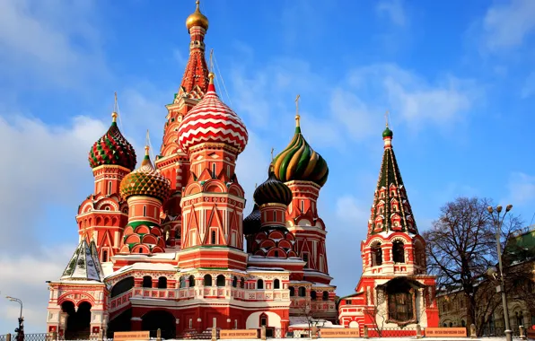 Picture Moscow, St. Basil's Cathedral, architecture, Moscow, dome, red square, perfect, Red Square