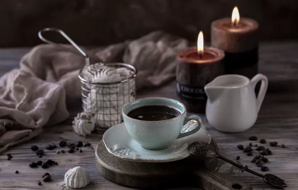 Coffee, cream, Cup, meringue, Karina Klachuk
