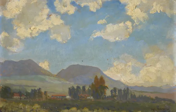 Oil, picture, 1937, Hal Wichers, Hal Wichers, Kertamanah Tea Company in West Java