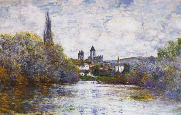 Picture landscape, picture, Claude Monet, Vétheuil. Small Sleeve Of The Seine