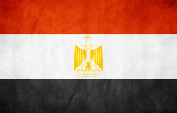 Picture flag, tricolor, Egypt