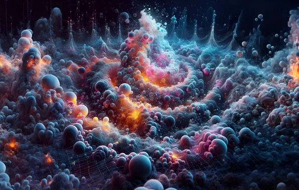 Picture wallpaper, Abstract, Foam, Quantum, Boiling