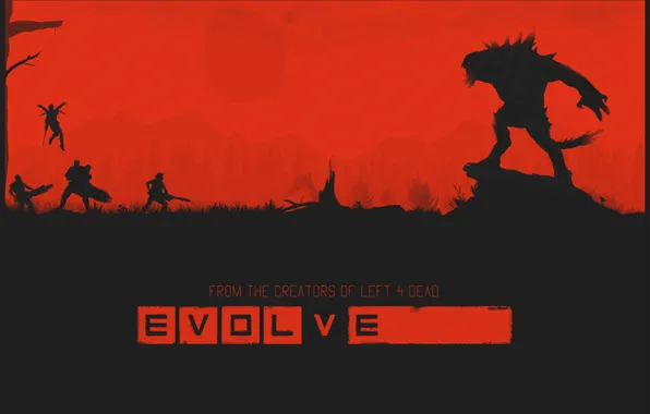 Picture the game, monster, evolve, hunter, poster, Turtle Rock Studios