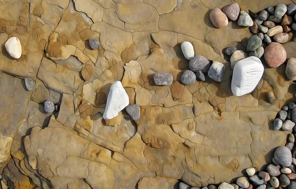 Picture rock, stones, rendering, figure, vector