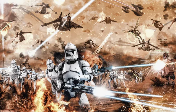 Picture Star Wars, Star wars, The Force Awakens, The force awakens, battle of geonosis