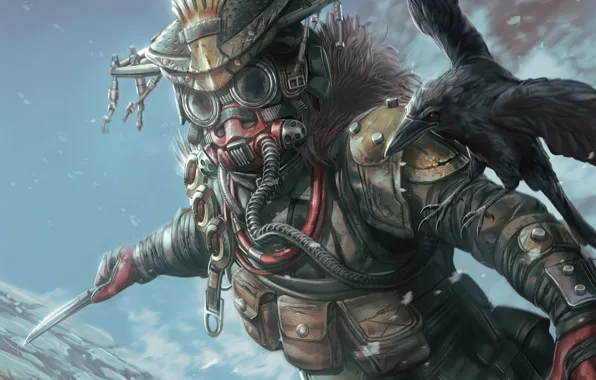 Raven, the Bloodhound, game art, Bloodhound, apex legends, apex