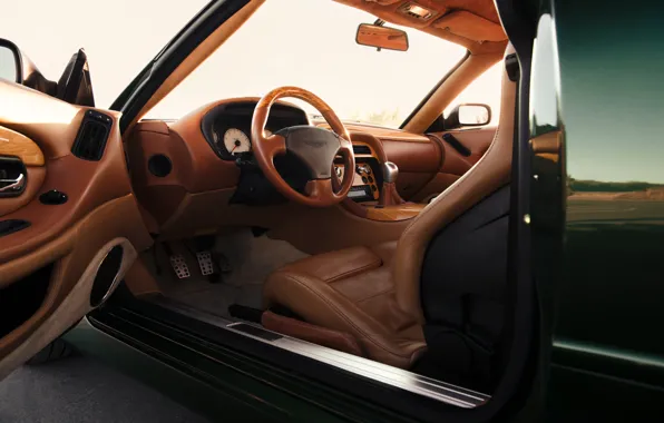 Aston Martin, car interior, DB7, Aston Martin DB7 GT