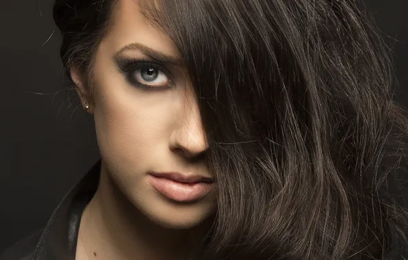 Picture eyes, girl, makeup, brunette