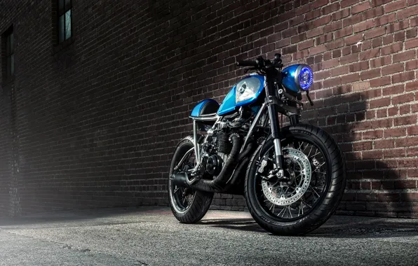 Wall, shadows, bike, Harley Davidson