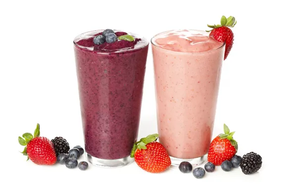 Picture glass, berries, blueberries, strawberry, cocktail, BlackBerry