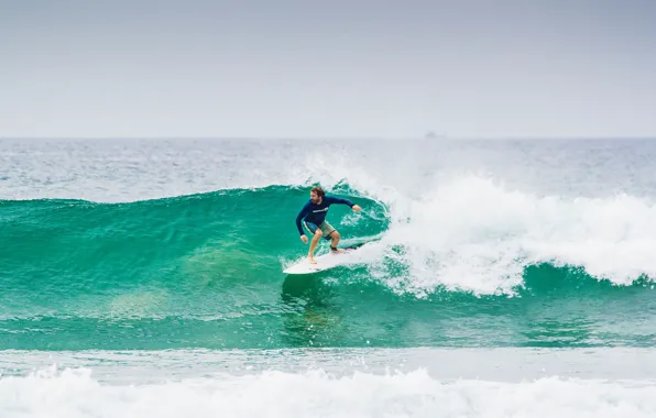 Waves, sky, sea, ocean, seascape, surfing, surf, surfer
