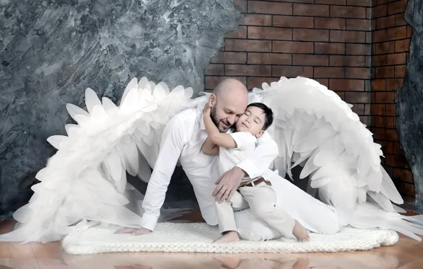 Angel, father, son, .boy