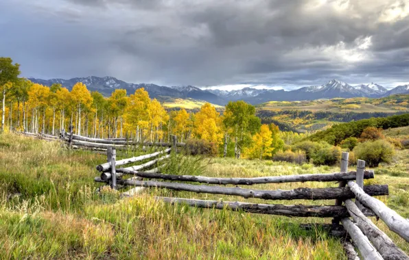 The sky, Clouds, Mountains, Autumn