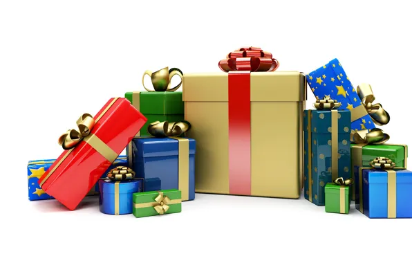 Picture gift, box, graphics, Christmas, new year