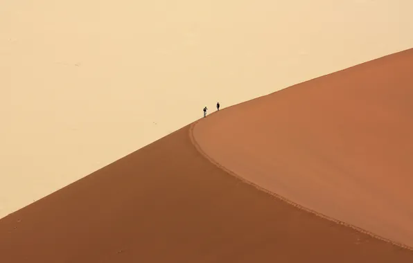 Picture people, desert, dune