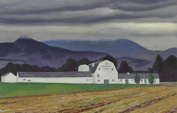 Picture landscape, mountains, picture, farm, Rockwell Kent, Rockwell Kent