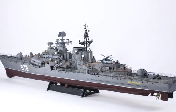 Model, rear view, squadron, destroyer, head, Modern, 670, project 956