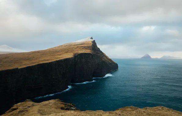 Sea, landscape, shore, Iceland, Island