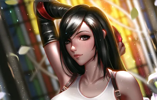 Picture the game, game, character, Final Fantasy 7, beautiful girl, character, Tifa Lockhart, Tifa Lockhart