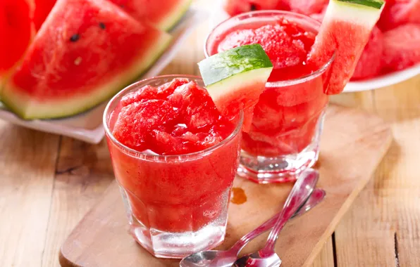 Berries, watermelon, summer, dessert, slices, watermelon