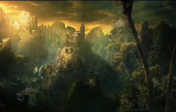 fantasy forest landscape wallpaper