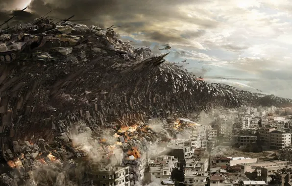 The city, lights, war