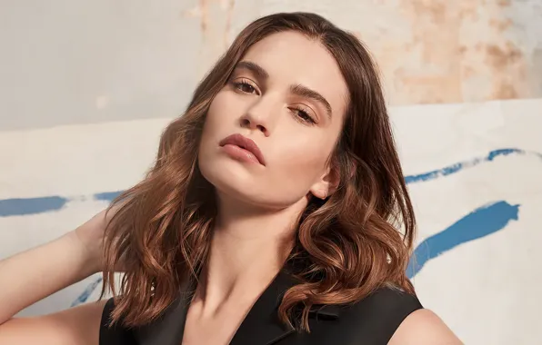 Look, girl, face, actress, beautiful, Lily James