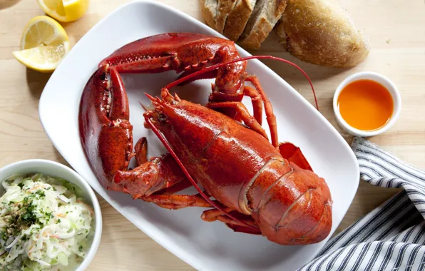 Picture lemon, sauce, Lobster