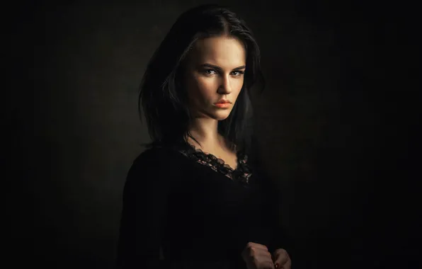 Picture look, pose, background, model, portrait, makeup, brunette, hairstyle