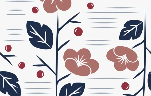 Flowers, background, texture, style, pattern, floral