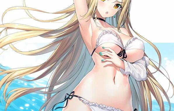 Picture girl, sexy, Cameltoe, long hair, boobs, anime, beautiful, pretty