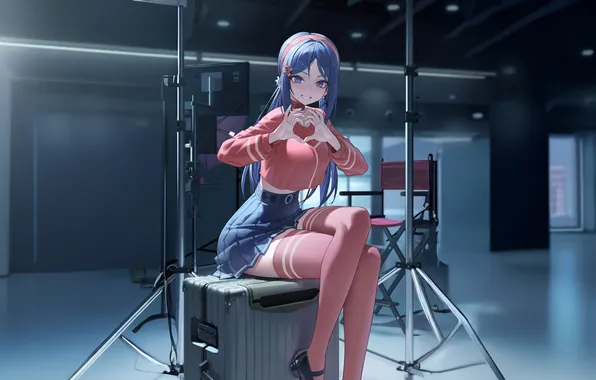 Studio, scene, dreams, anime girl, heartwarming