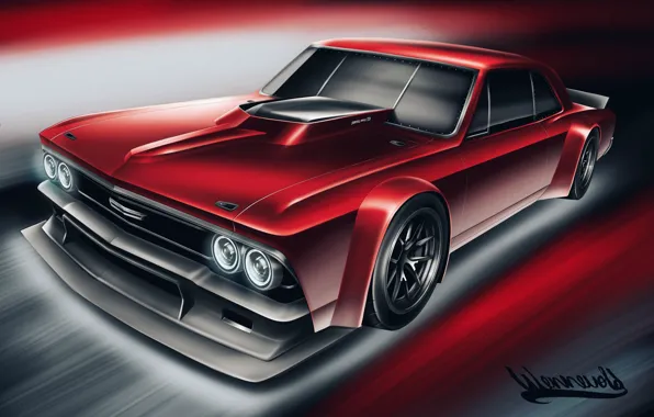 Auto, Figure, Chevrolet, Machine, Art, Chevy, Chevelle, Chevrolet Chevelle