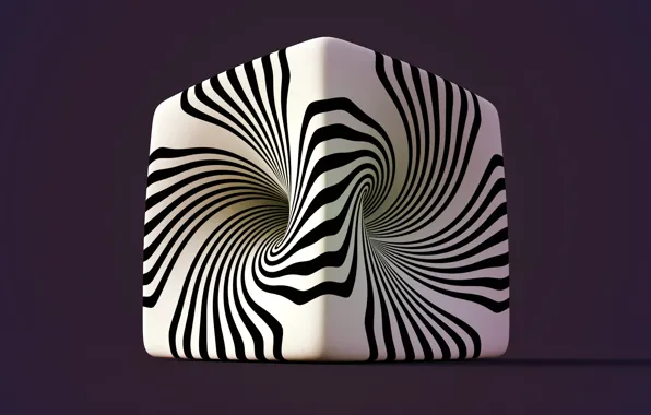 Line, hole, cube, the volume