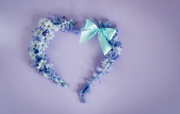 Love, flowers, heart, love, heart, blue, flowers, romantic