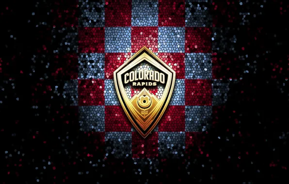 Wallpaper, sport, logo, football, glitter, checkered, MLS, Colorado Rapids