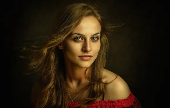 Picture look, girl, face, background, hair, portrait, shoulder, Tanya