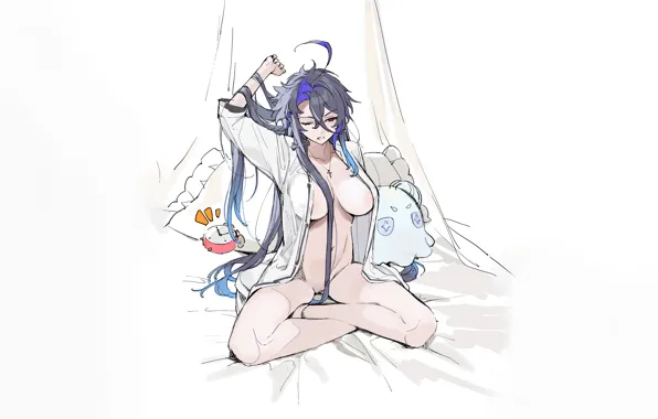 Girl, sexy, long hair, dress, pussy, boobs, anime, beautiful