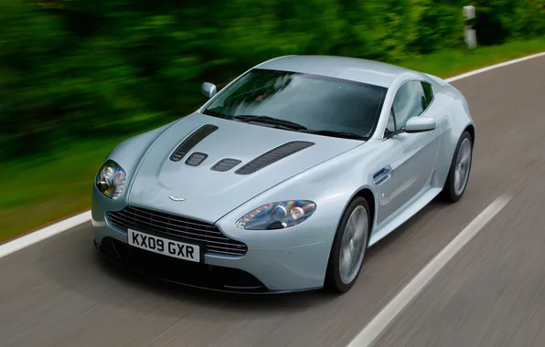 Picture road, machine, Aston Martin, speed, Vantage, V12
