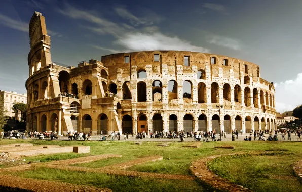 Picture people, Rome, Colosseum, Italy, Italy, Colosseum, Rome, amphitheatre