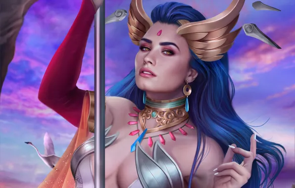 Chest, decoration, hair, dress, art, beauty, MAG, staff