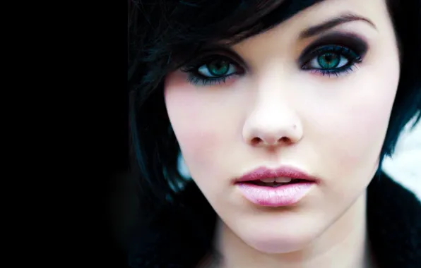 Look, model, brunette, lips, beautiful eyes, Mellisa Clarke