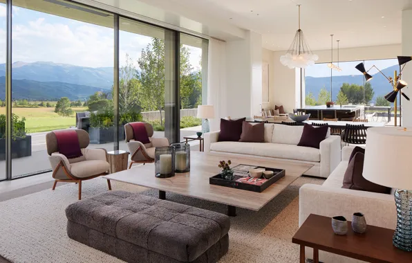 Design, style, interior, kitchen, living room, dining room, Colorado, Aspen