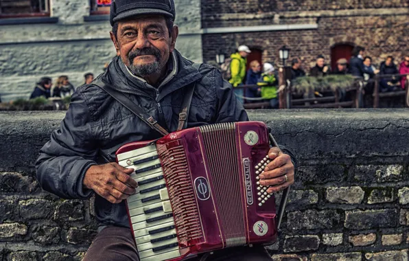 Street, musician, Acordeon